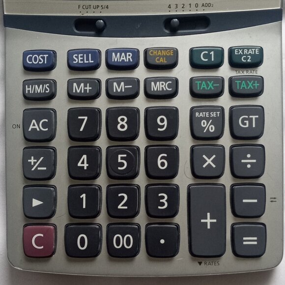 Casio DF-320TM Solar & Battery Calculator 12 Digits Tax Calculation Japan, Works - Picture 4 of 4